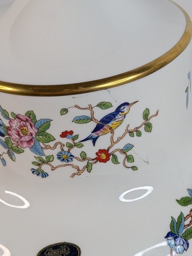 Aynsley Pembroke Muster Lampenfuß Floral Natur Vögel 11,5" hoch - Bild 11 von 17