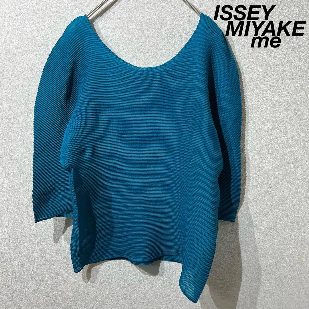 me ISSEY MIYAKE me by High Quality Pleats Top Blue Blue Sky Blue T