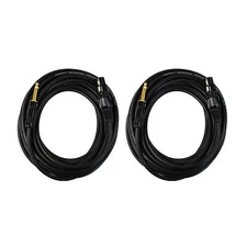 Audio2000's C07025P2 25 Ft 1/4" TS to XLR Female Microphone Cable (2 Pack)