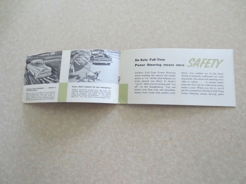 Original 1954 De Soto car power steering system advertising booklet - DeSoto - Picture 3 of 5