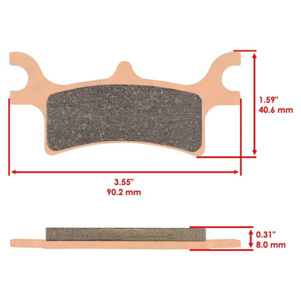 Pastillas de freno sinterizadas F+R para Polaris Sportsman 500 HO 2003 2005 06 08 2009 Foto 4 de 4