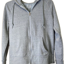 Time Tru Sweatshirt Hoodie Women's Small LS Teal Full Zip Casual Cotton Blend