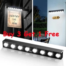 LED High Brightness Solar Fence Lights Solar Sign Lights Outdoor Lamp Cold White