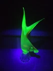 Vintage Murano Uranium Glass Fish Figure 14.5" Tall Beautiful !!!!