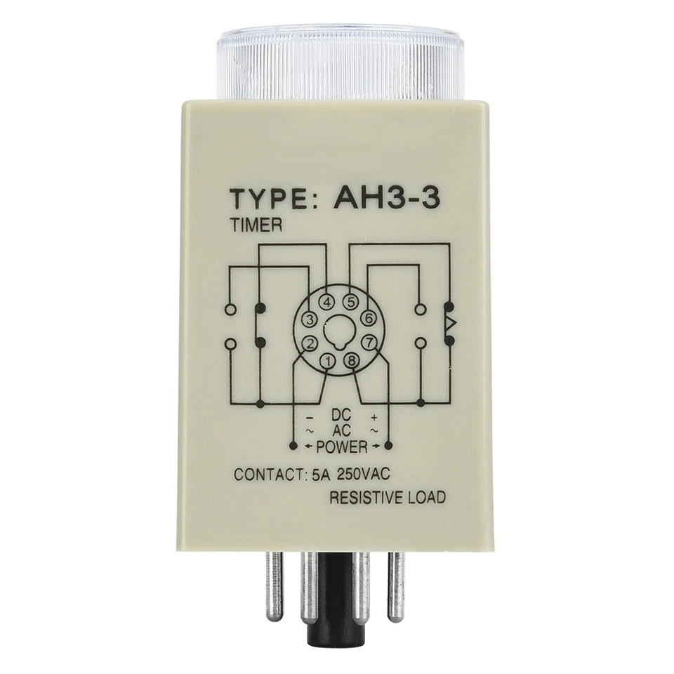 AH3-3 Timer Relay Electronic Type Adjustable Release Delay Timing Relay 8 Pins - Image 4 of 4