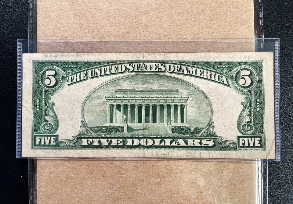 Fr. 1530* 1928E $5 Legal Tender *STAR* - VF - Image 2 of 2