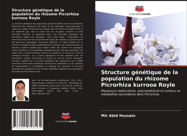 Mir Abid Hussain | Structure GéNéTique De La Population Du Rhizome Picrorhiza...-image