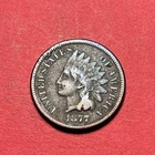 (1) Beautiful Antique 1877 Indian Head Cent/Penny CHOICE VF-VERY FINE KEY DATE