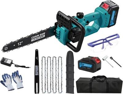 12'' Brushless Electric Chainsaw, 1200W Powerful Cordless Chainsaw with Auto Oile
