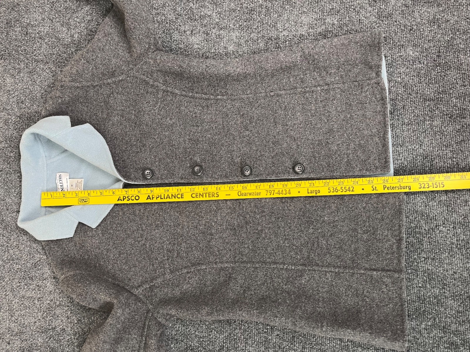 Pendleton Gray And Light Blue Reversible Merino W… - image 7