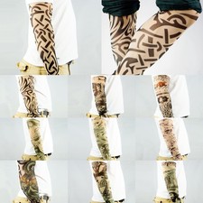10pc Fake Temporary Tattoo Sleeves Body Art Arm Stockings Accessories by