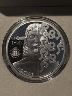 Griechenland 10 Euro 2024 PP 1oz 20 Jahre Olympia Originaletui Silbermünze NEU