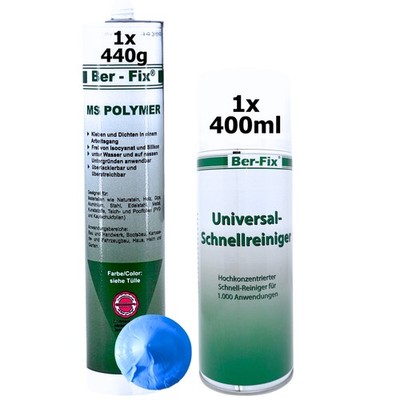 Ber-Fix MS Polymer Kleber Blau Unterwasserkleber für Pool Dichtungsmasse wasserd