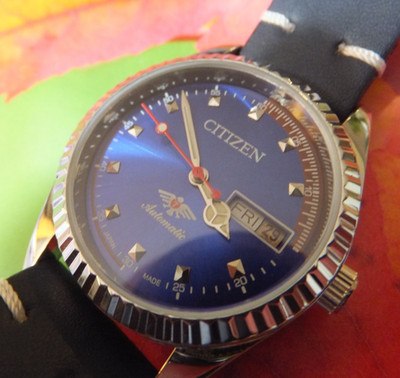 Deep Blue 36mm 21 Jewel 70er Jahre Citizen Automatik Uhr