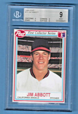 1990 Post Jim Abbott Angels #13 Rookie BGS 9 #0008998451