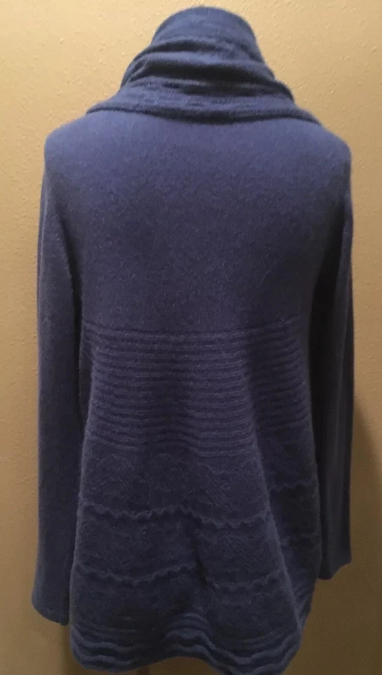 Suéter cárdigan manga larga de lujo silencioso 100 % cachemir Laundry Shelley Segal M Foto 4 de 4