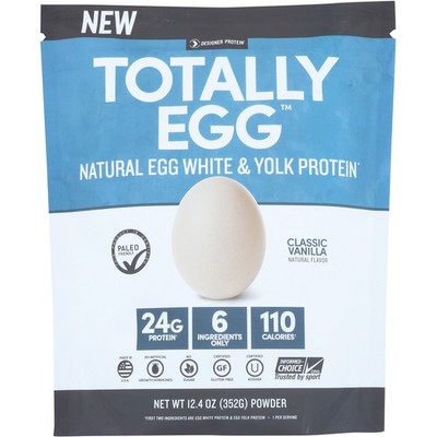 Designer Protein Totally Egg Classic Vanilla Powder 12.4 Oz 1 Pack