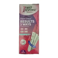 First Response Pregnancy Tests TRIPLE CHECK RESULTS 3 Count Exp 05/26