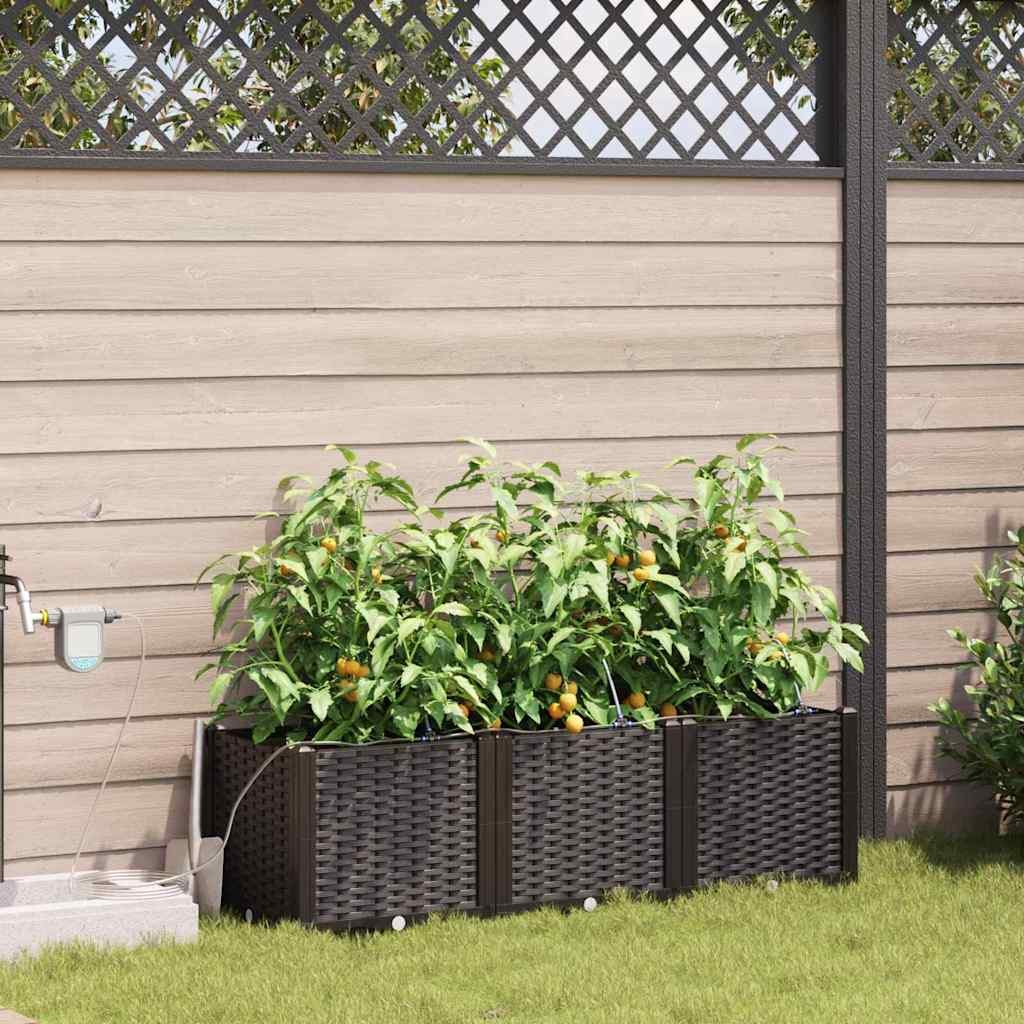 Vasi da Giardino Eleganti vidaXL in Acciaio Marrone 120x40x37.5 cm - 1