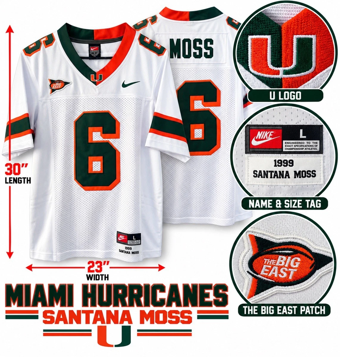 Nike Miami Hurricanes NCAA Jerseys for sale | eBay