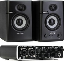 Behringer U-Phoria UMC204HD USB Audio Interface and Speaker Bundle