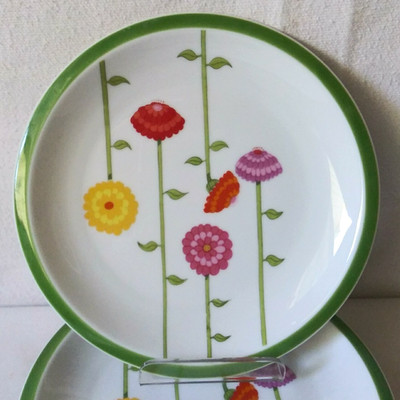Denby 1974 Bread 6'' Plate Set of 4 Contrariwise Portugal Spring WildFlowers 