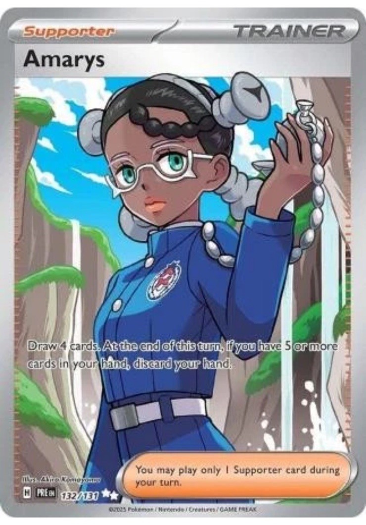 AMARYS 132/131 PRISMATIC EVOLUTIONS POKEMON (FULL ART, NM)