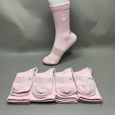 Bombas Women's Crew Socks 4 Pair Pack Light Blush Pink Size S M L New