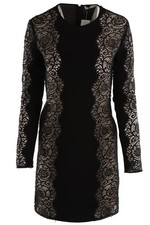 STELLA MCCARTNEY BLACK CREPE MIDI DRESS IT 40 UK 8