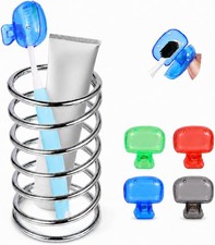 Stainless Steel Toothbrush Holder for Bathroom Countertop, Open Spring Design