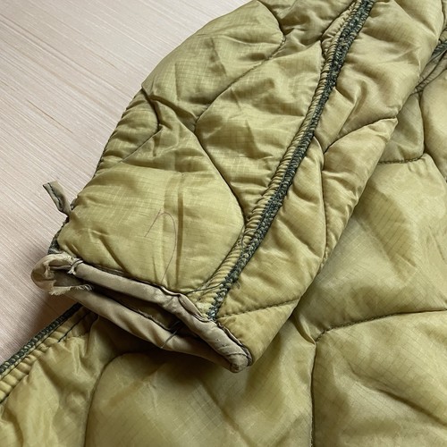 Vintage 70s Quilted Army Liner Japanese Jacket S Bomber Olive - Picture 7 of 15