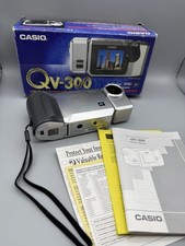 Casio QV-300 LCD Twist Lens Early Digital Camera 2.5 Screen Box Tested Works Vtg