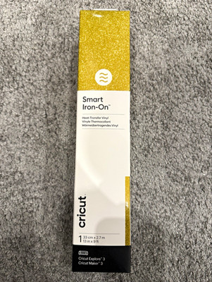 Cricut Smart Iron-On Heat-Transfer Vinyl Glitzer Gold 33 cm x 2,7 m