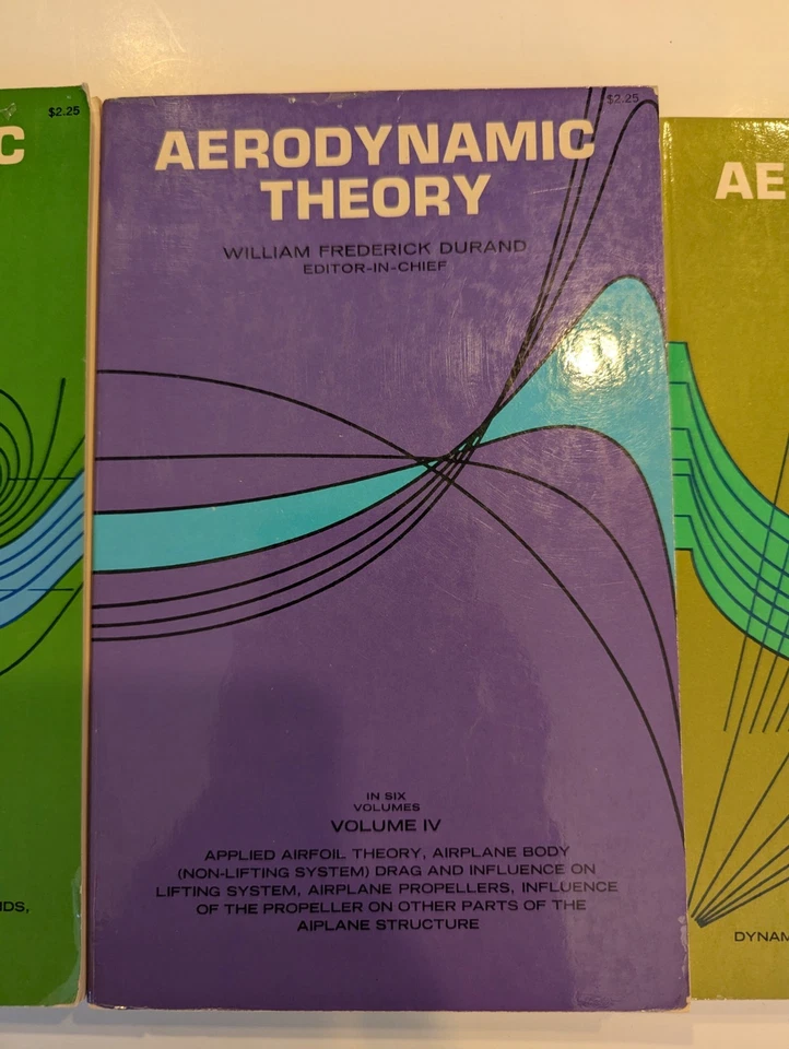 Aerodynamic Theory Durand Books Vol 3-6 Set Dover Edition Aeronautic Designer - Image 3 of 4