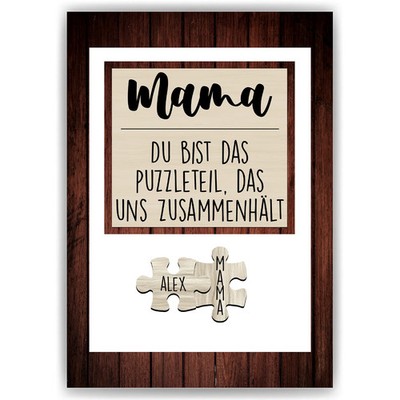 Mama Puzzle Poster personalisiert Geschenk für Mama, Muttertag, Geburtstag