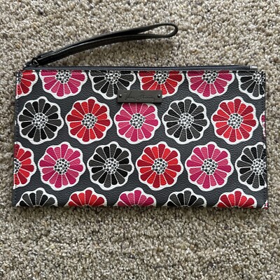 Vera Bradley Slim Zip Wristlet Wallet Faux Leather