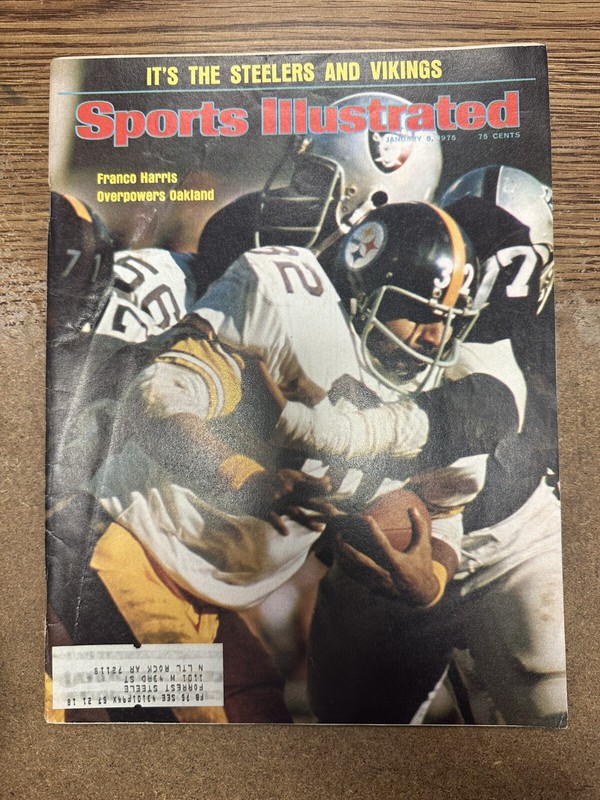 1975 January 6 Sports Illustrated Magazine Franco Harris Overpowers