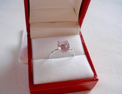 VIDA- 1.75 Ct. Amethyst Solitaire with Diamond 14k White Gold Ring - Picture 9 of 11