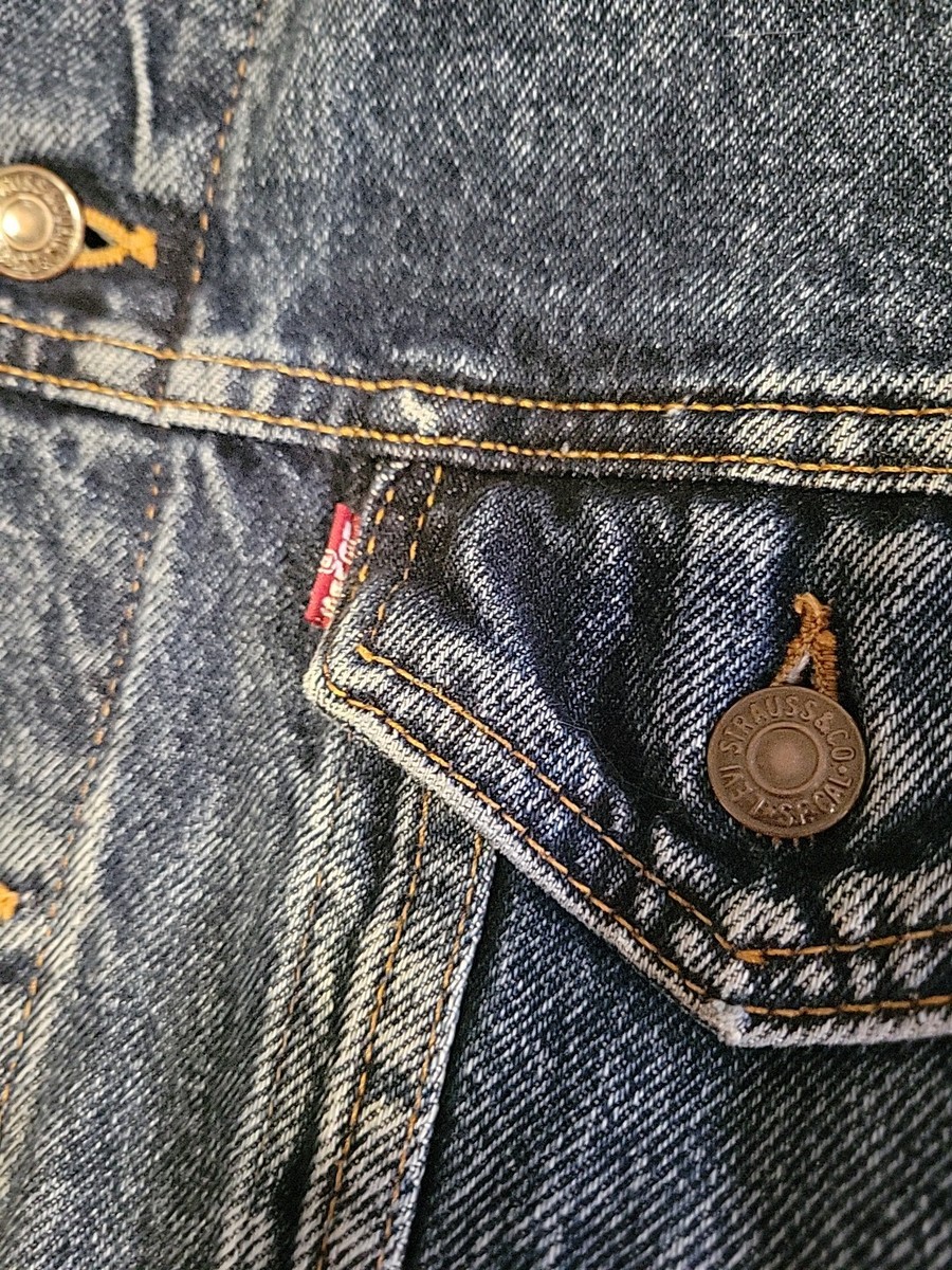 Vintage Levi's Trucker Denim Jacket Acid Wash 80s Made USA 70507