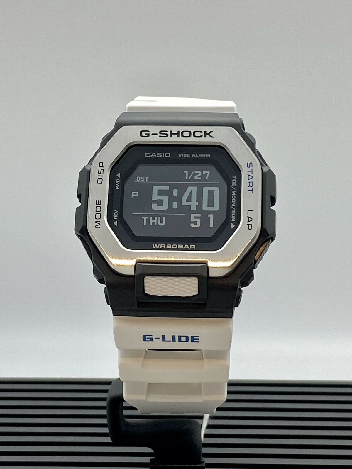 G-Shock Casio G-Lide Step Tracker Graph White Men Watch GBX100-7.