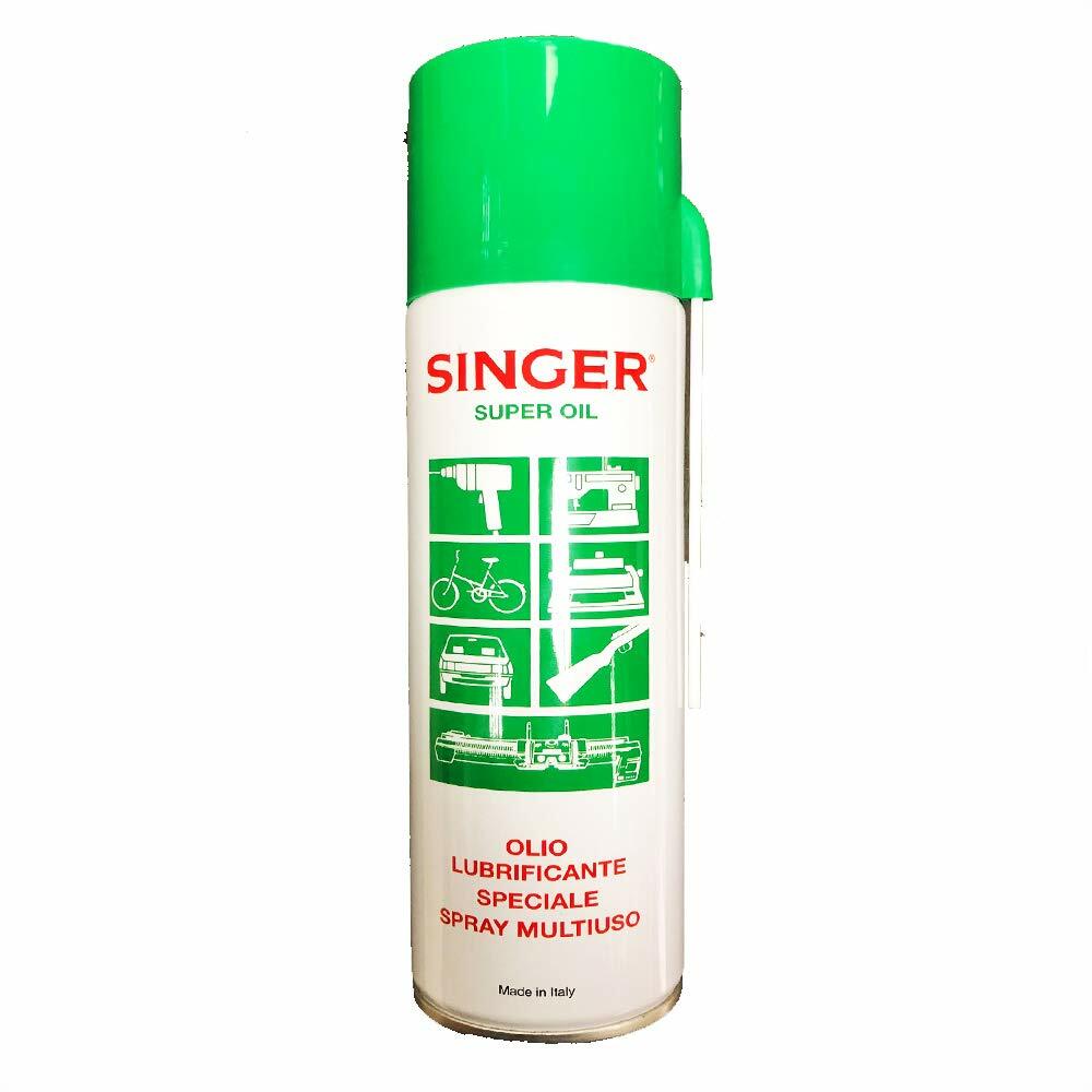 OLIO SINGER SPRAY 250 ml lubrificante macchine da cucire serrature ingranaggi