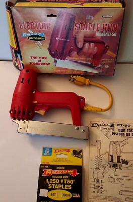Arrow Electric Staple Gun Kit including New 8 ft Electrical Cord ~ Open Box EUC