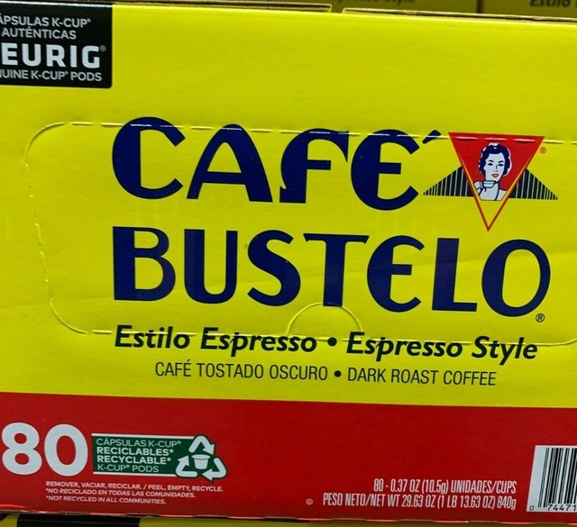 CAFE BUSTELO Espresso Style Coffee, 80 ct., KCups 07/2021 SHIPS