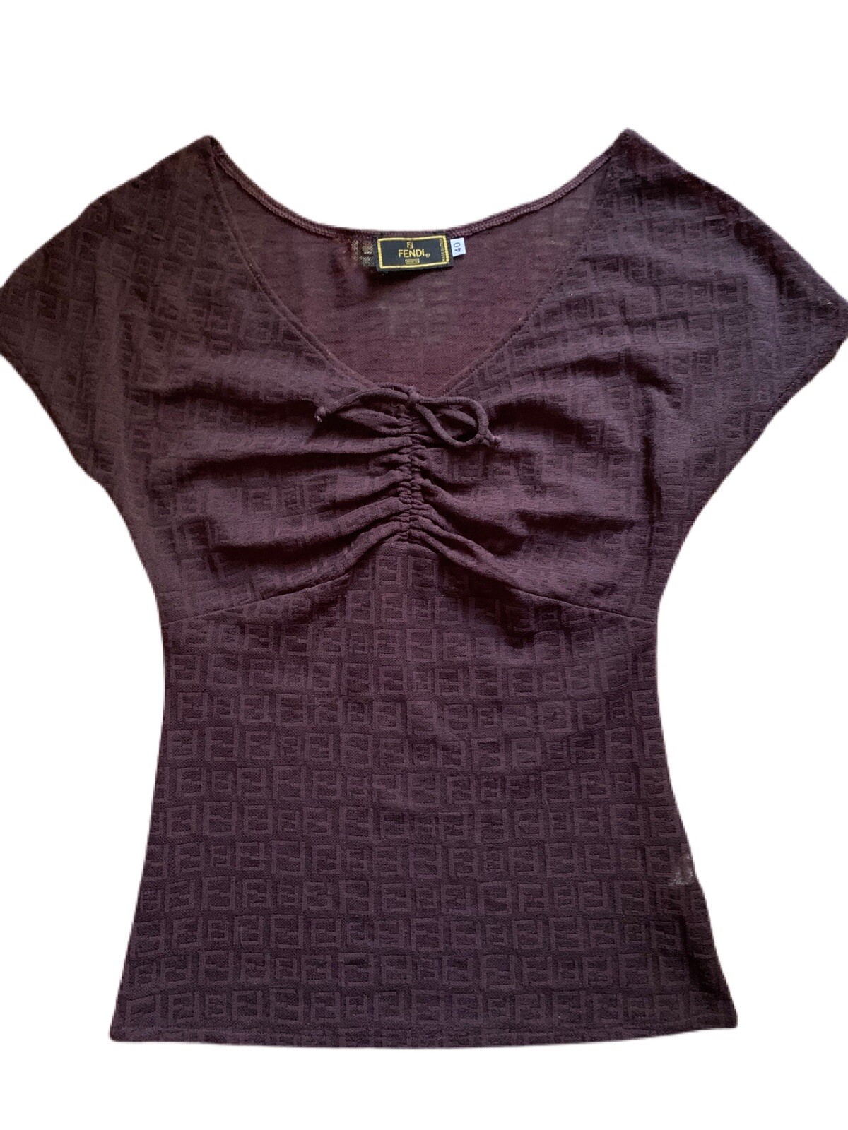 Fendi Zucca sheer top - Gem