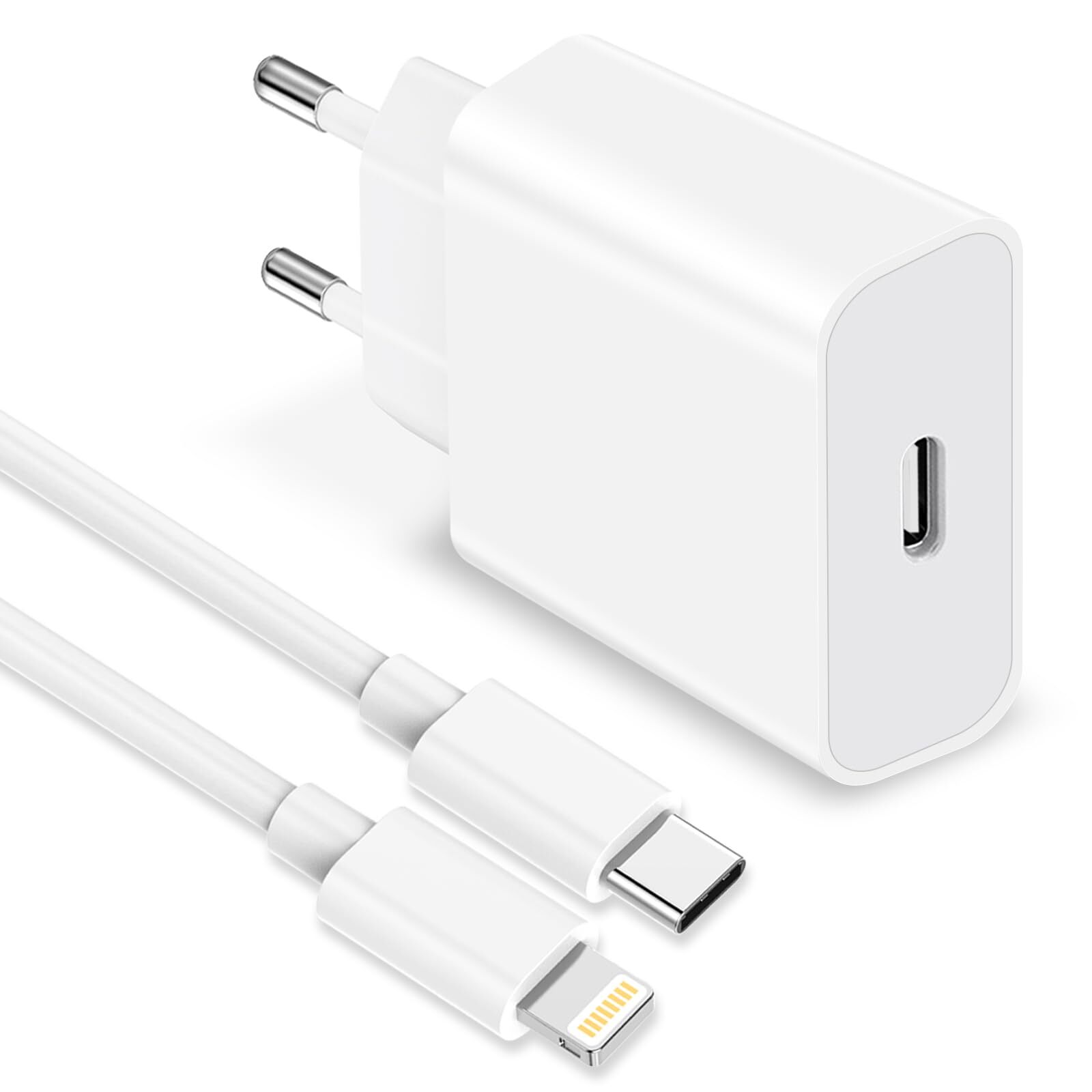 Caricatore iPhone, 25W Caricatore USB C con 2M Cavo iPhone Ricarica (U7n)