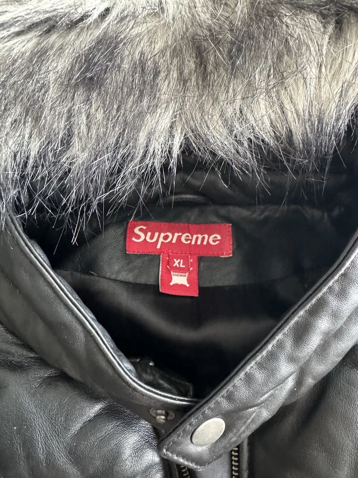 Supreme Leather Down Jacket *read* - Image 2 of 4