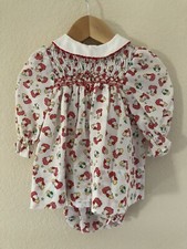 Polly Flinders Christmas Angels Smocked Dress With Bottoms 9 Months