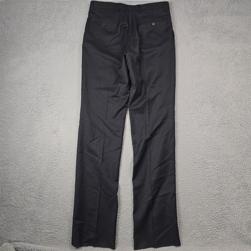 KENNETH COLE DRESS PANTS MENS 32R BLACK SLIM FIT SEPARATES WOOL Unhemmed NWT - Picture 4 of 18