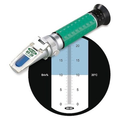 Vee Gee Bx-20 Refractometer,Brix,0 To 20 Perc