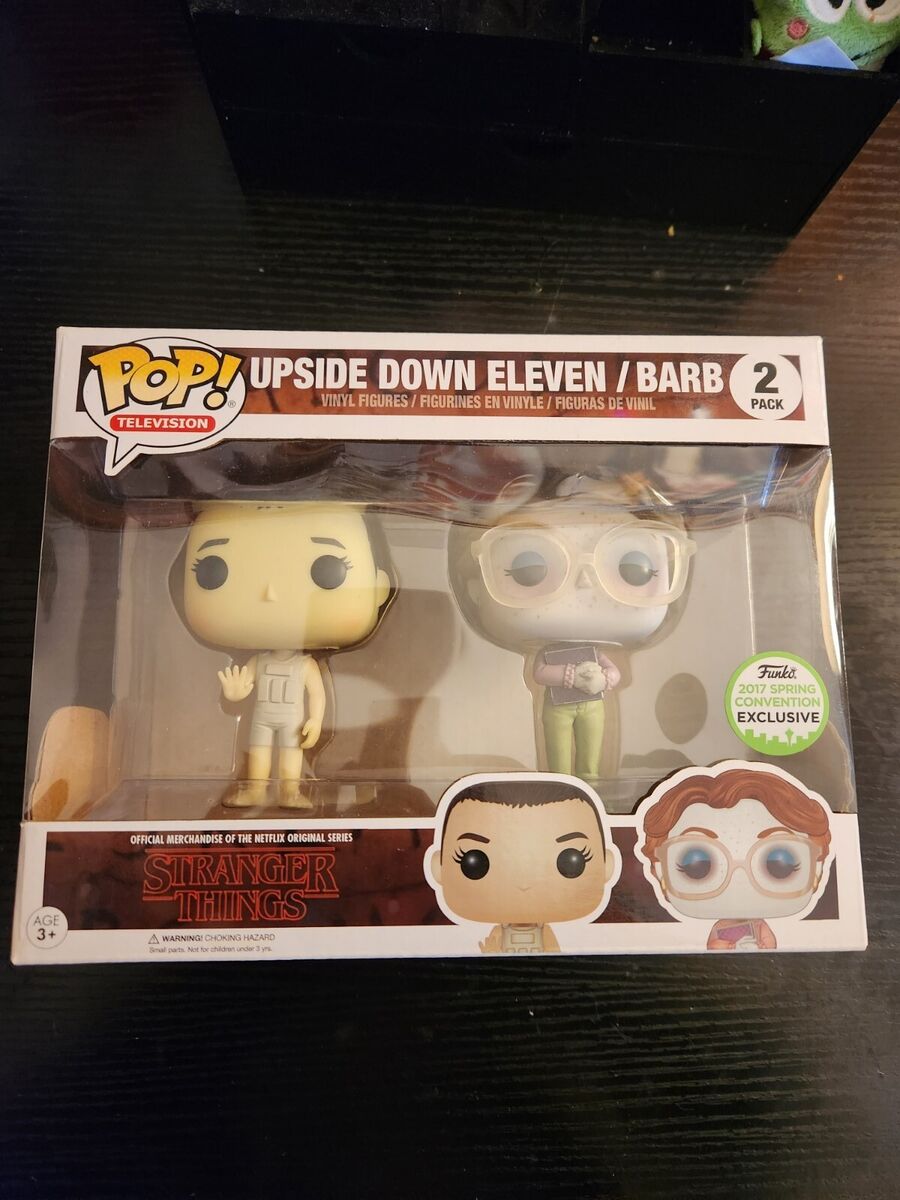 Funko Pop UPSIDE DOWN ELEVEN / BARB 2 PACK ECCC Convention Excl. STRANGER  THINGS